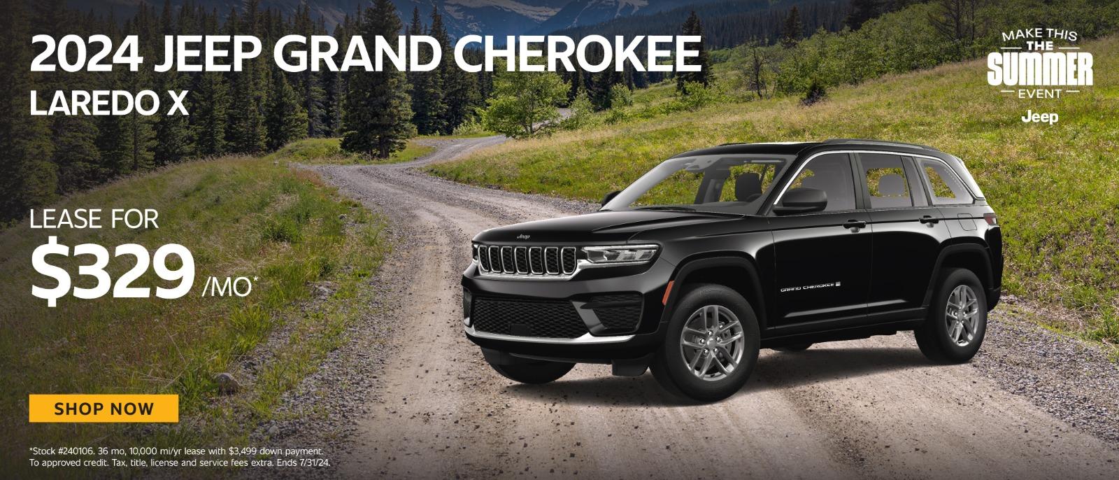 2023 Jeep Grand Cherokee Lease for $329 per month