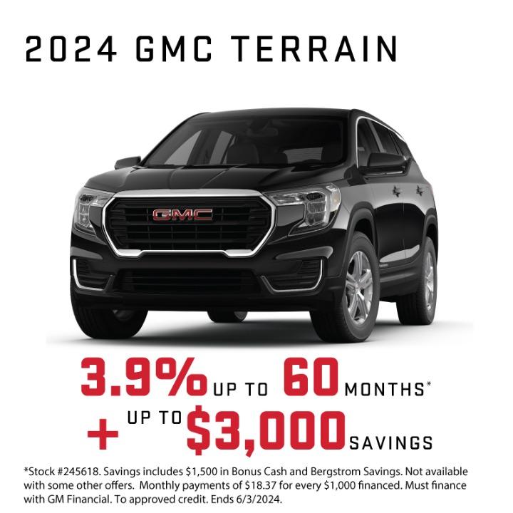 2024 GMC Terrain 3.9% up to 60 months + $3,000 savings