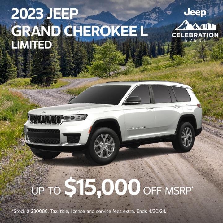 2023 Jeep Grand Cherokee up to $15,000 off MSRP