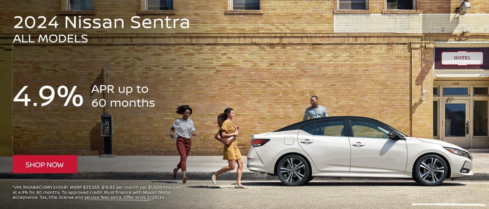 2023 Nissan Sentra 4.9% APR up to 60 months