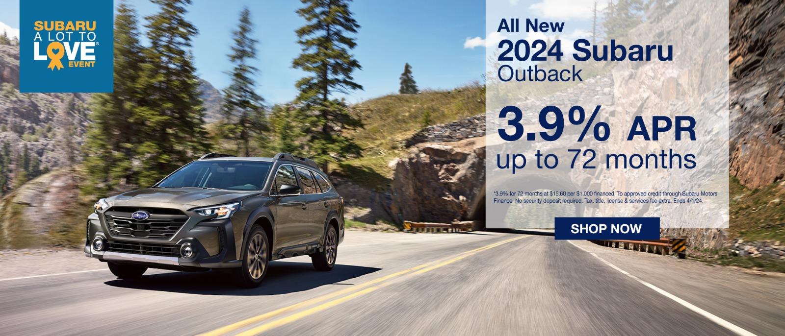 2024 Subaru Outback 3.9% for 48 months