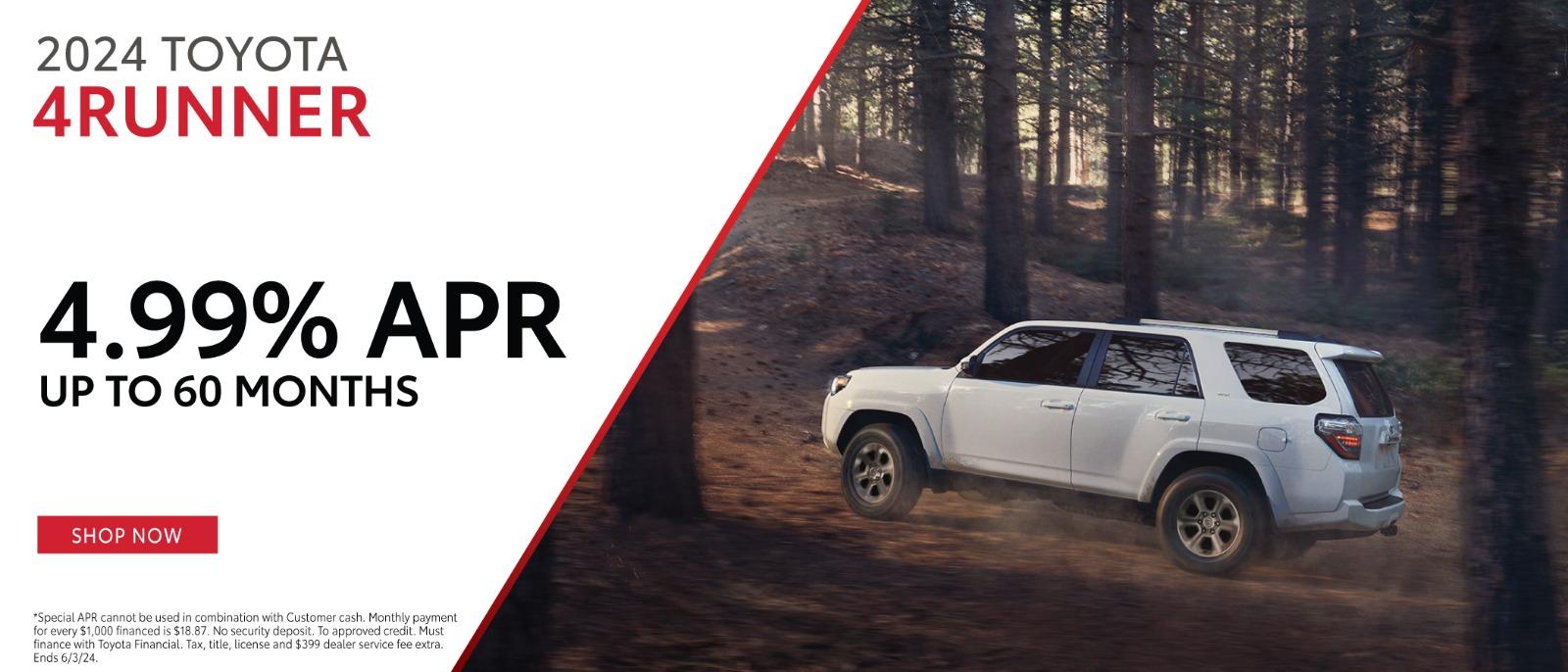 2024 Toyota 4Runner 4.99% APR Up to 60months