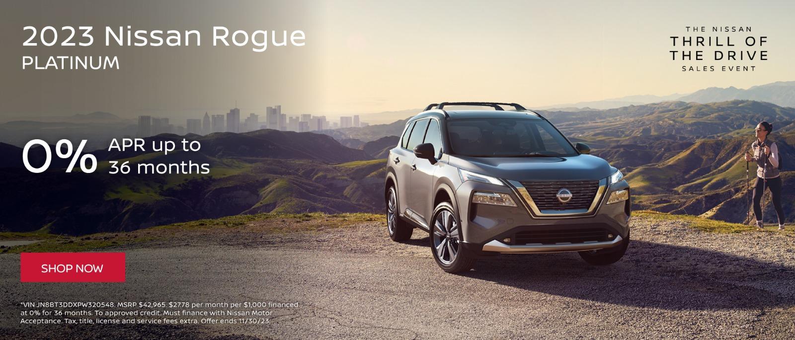 2023 Nissan Rogue 0% Apr up to 36Months