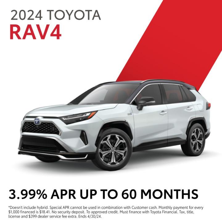 2024 Toyota Rav4 3.99% APR Up to 60months