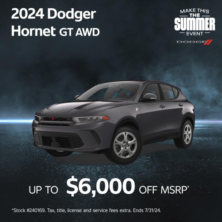 2024 Dodge Hornet Up to $6,000 off MSRP