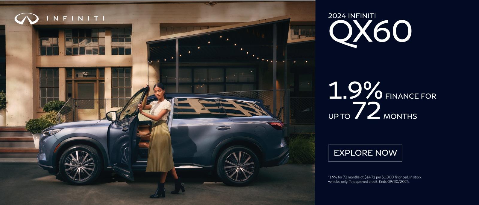 2023 INFINITI QX60 1.9% up to 72 months