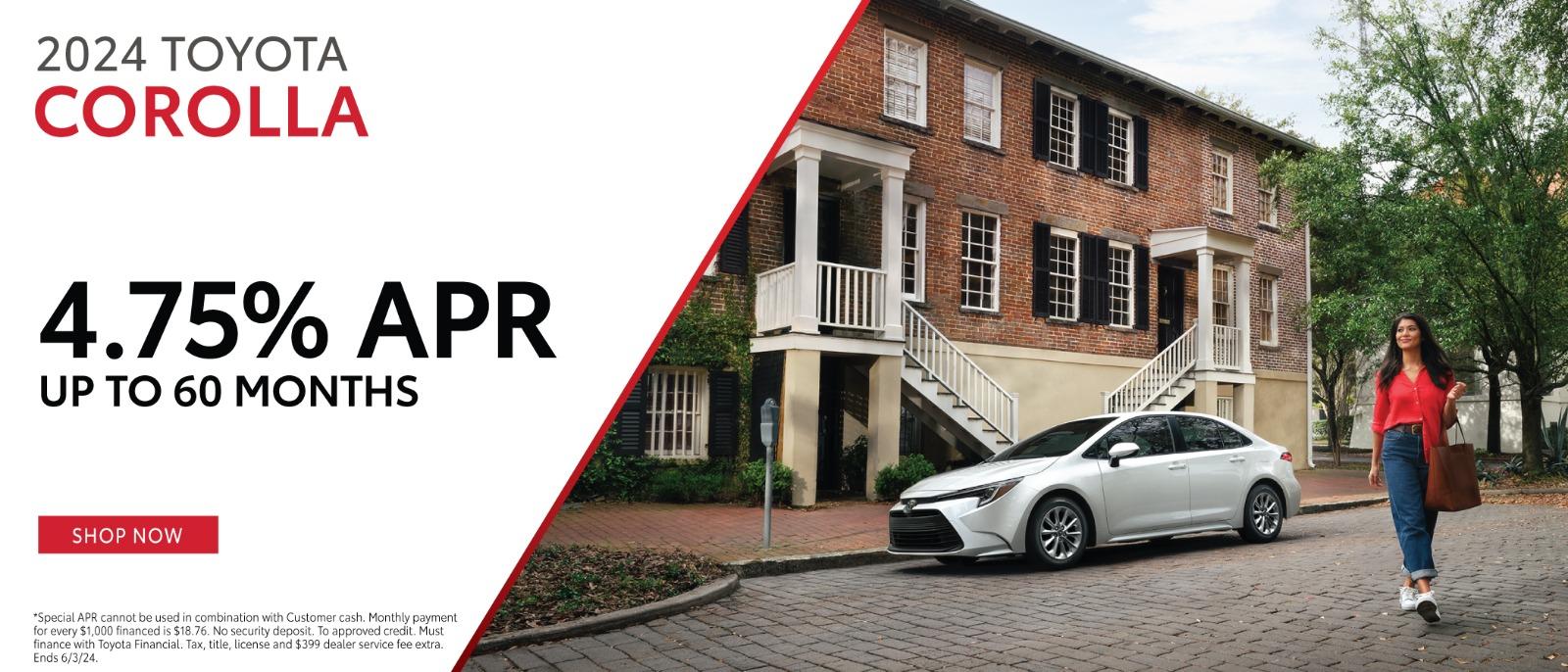 2024 Toyota Corolla 4.75% APR up to 60 months