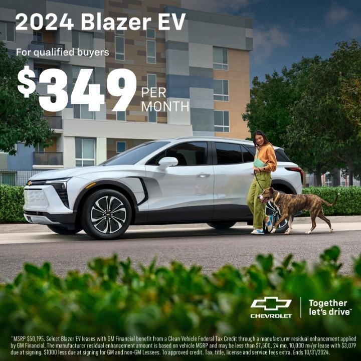 2024 Chevy Blazer EV lease for $349 per month