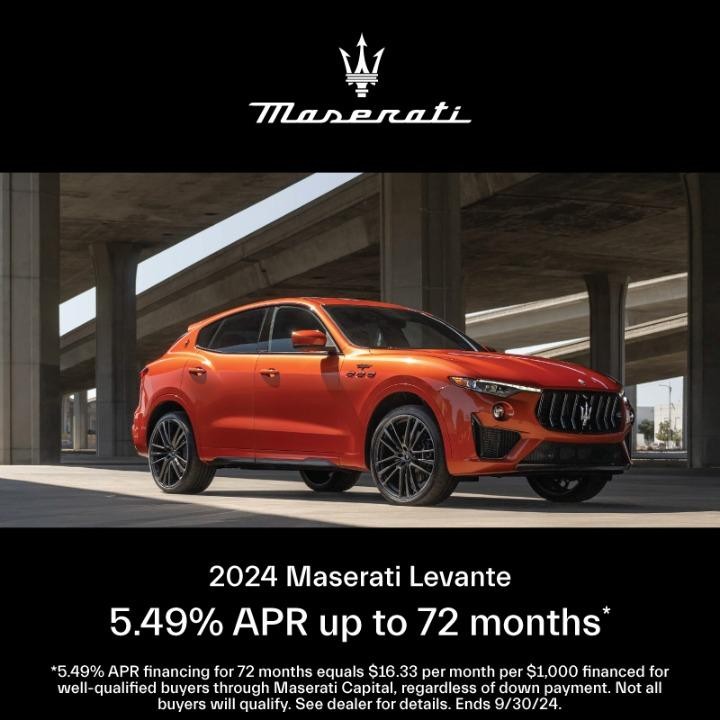 2024 Maserati Levante 5.49% APR up to 72months*