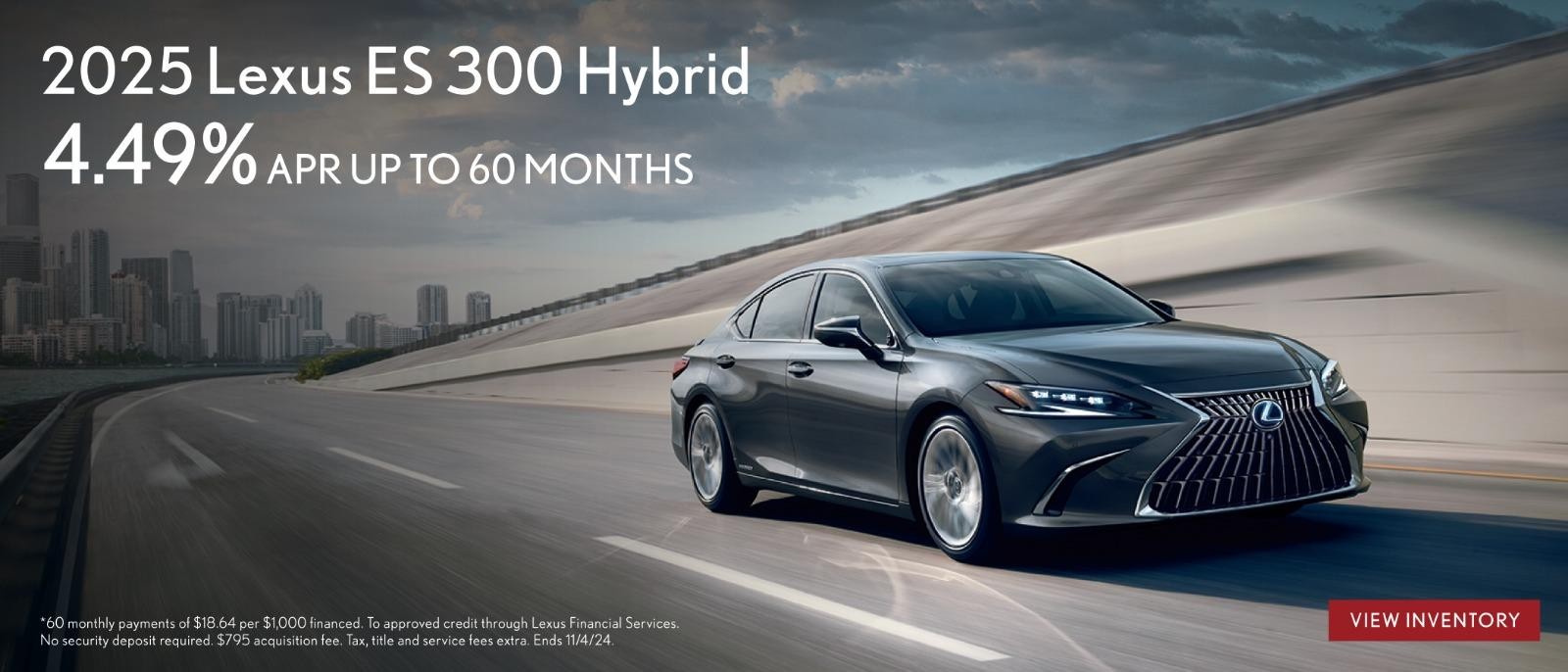 2025 Lexus ES 300 Hybrid 4.49% APR Up to 60months