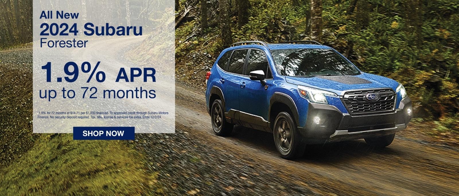 2024 Subaru Forester 1.9% upto 72 months