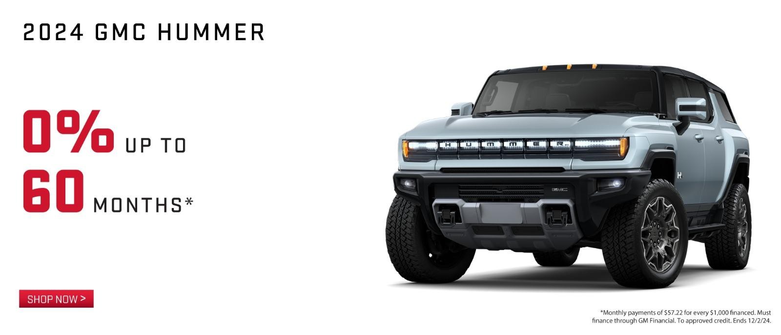 2024 GMC Hummer 0% up to 60 months