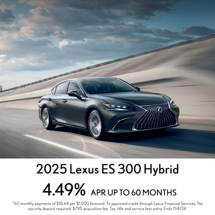 2025 Lexus ES Hybrid 4.49% APR Up to 60months