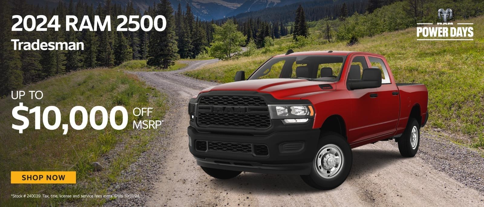 2024 Ram 2500 Tradesman $10,000 off MSRP