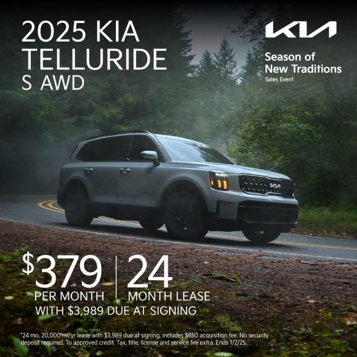 2025 KIA Telluride lease for $379per month for 24 months