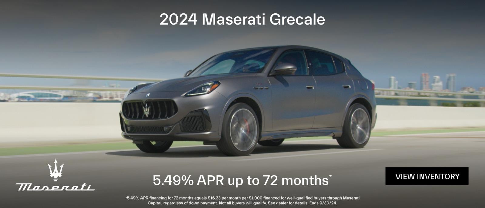 2024 Maserati Grecale 5.49 % APR for 72 months