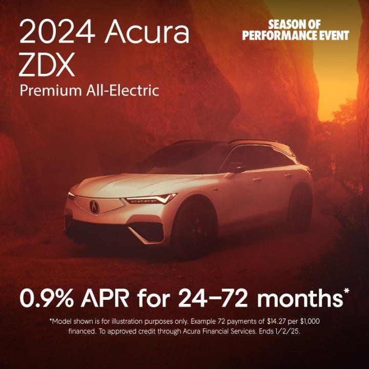 2024 Acura ZDX  0.9% APR for 24-72 months