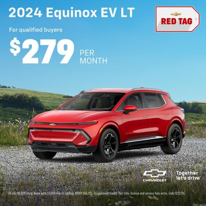 2024 Chevy Equinox EV $279 per month