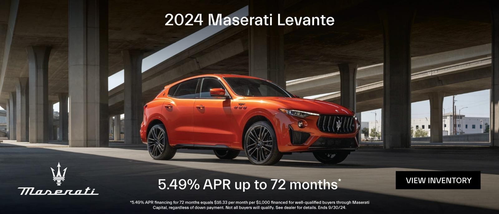 2024 Maserati Levante 5.49% APR up to 72months*