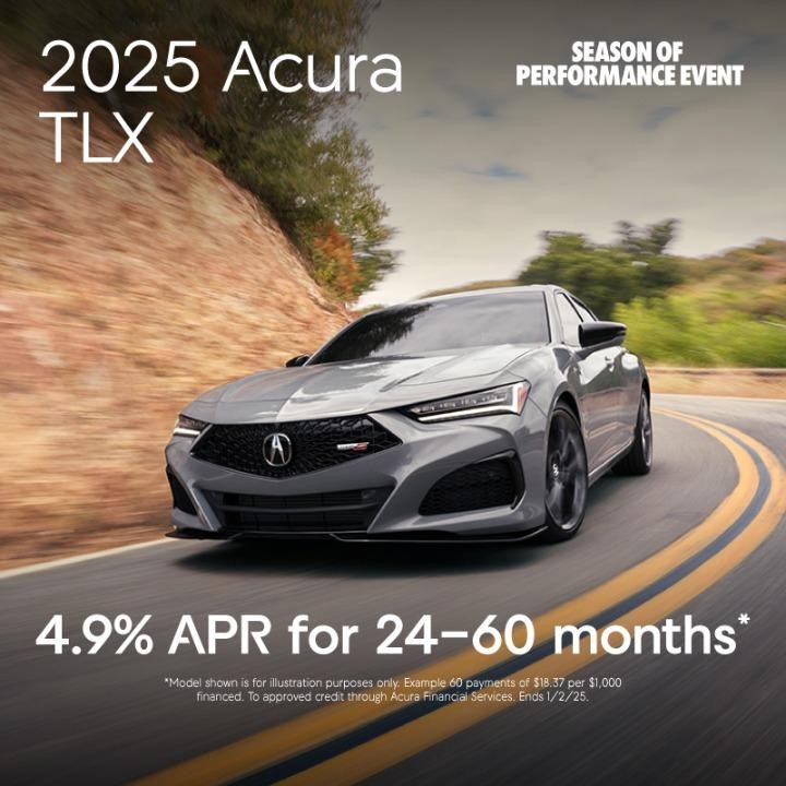 2025 Acura TLX 4.9% APR for 24-60 months