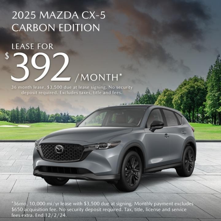 2025 Mazda  CX-5O lease for $392 per month for 36 moths