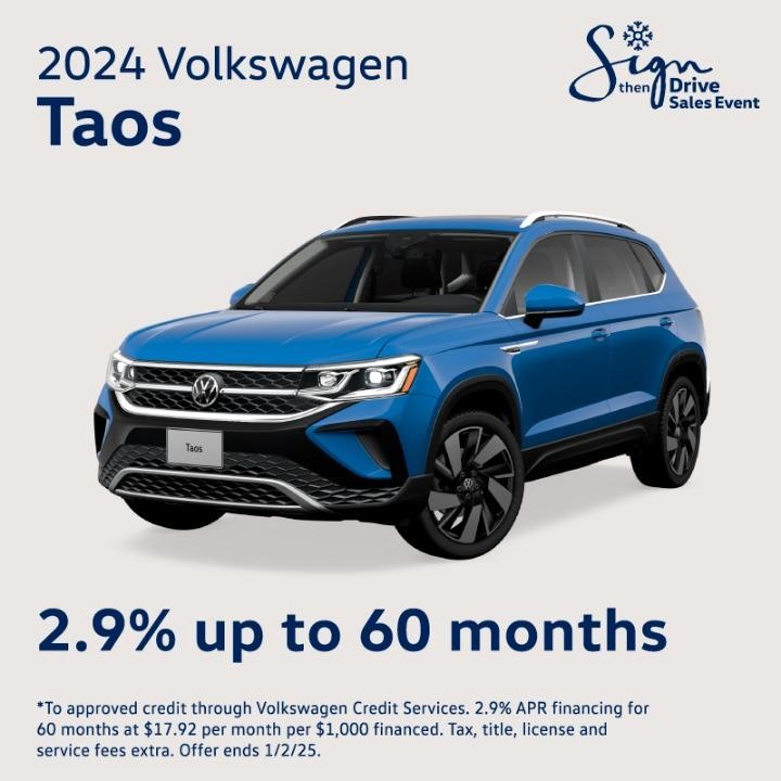 2024 Volkswagen Taos Offer | 2.9% up to 60Months