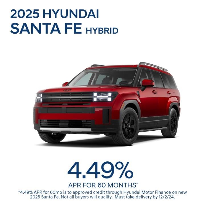 2025 Hyundai Santa FE Mobile 4.49% Apr up to 60 months