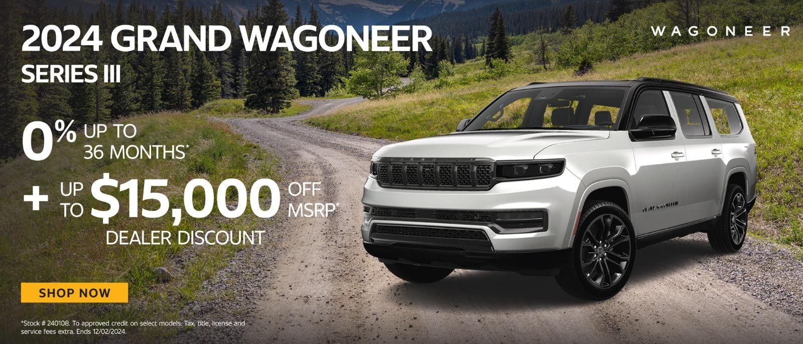 2024 Jeep Grand Wagoneer up to $15,000 off msrp