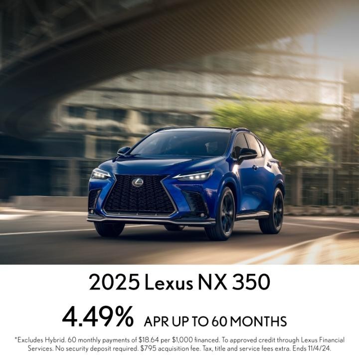 2025 Lexus NX 4.49% APR up to 60months*