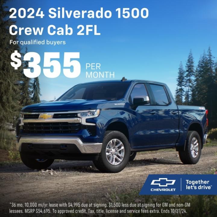 2024 Chevy Silverado lease for $355 per month