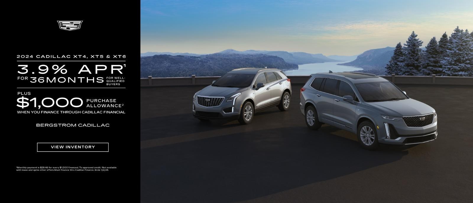 2024 Cadillac XT4,XT5,XT6 3.9% apr FOR 36 MONTHS