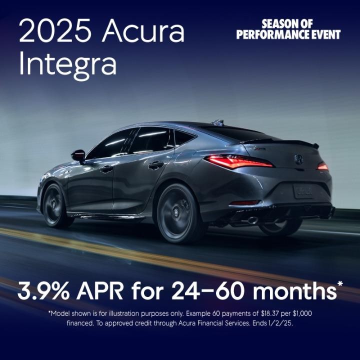 2025 Acura Integra 3.9% apr for 24 - 60 months