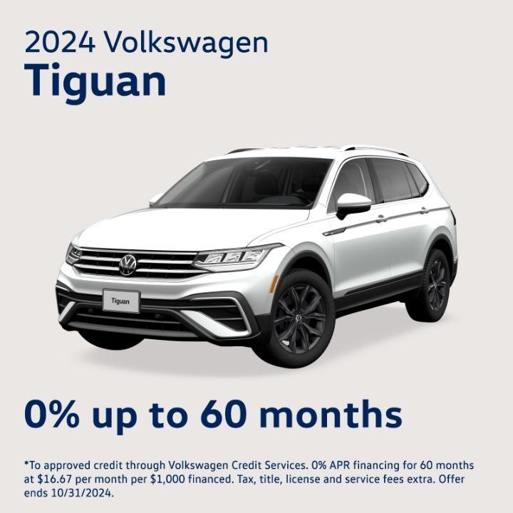 2024 VW Tiguan 0% Up to 60 Months