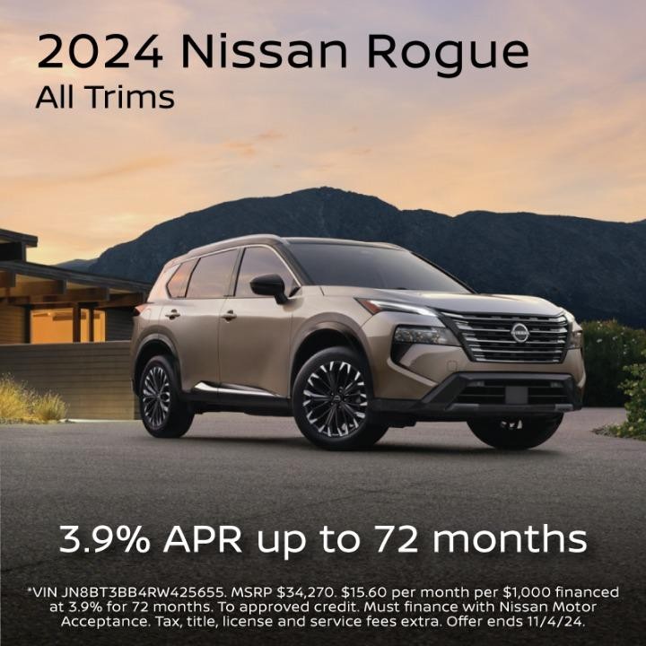 2023 Nissan Rogue 3.9%APR up to 72months