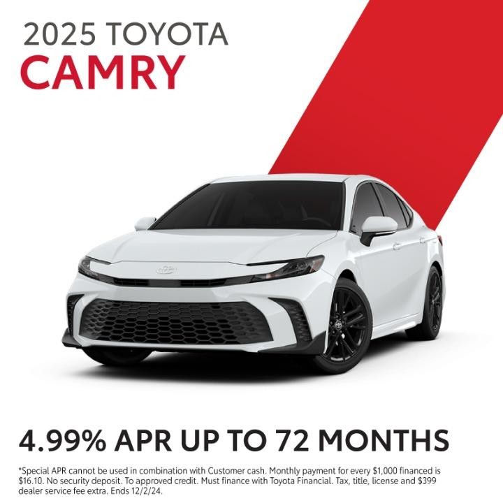 2025 Toyota Camry | 4.99% APR up to 72 Months