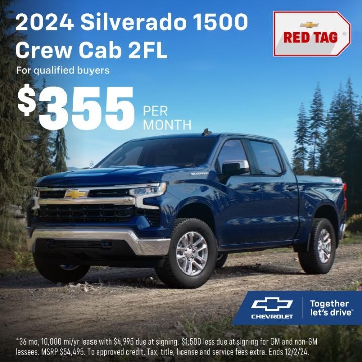 2024 Chevy Silverado lease for $355 per month