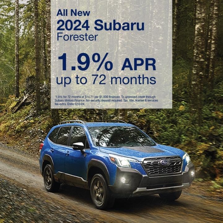 2024 Subaru Forester 1.9%Apr Up to 72 months