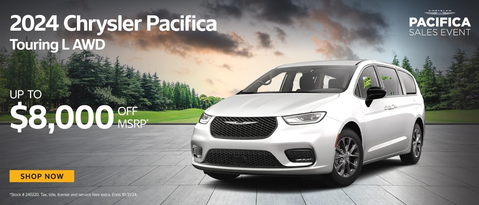 2024 Chrysler Pacifica up to $8000 off MSRP