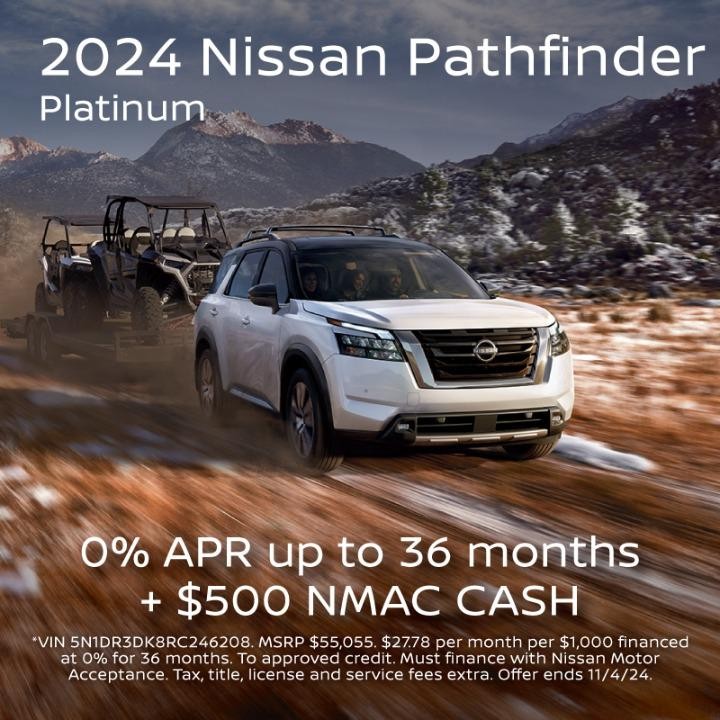 2024 Nissan Pathfinder 0 % APR up to 36months