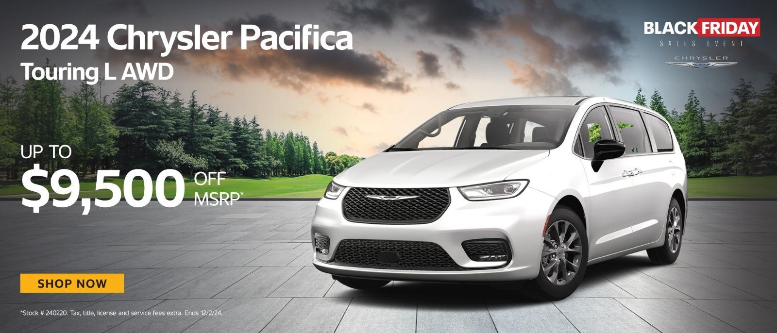 2024 Chrysler Pacifica up to $9,500 off MSRP