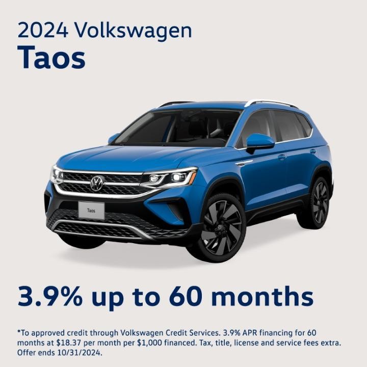 2024 Volkswagen Taos Offer | 3.9% up to 60Months