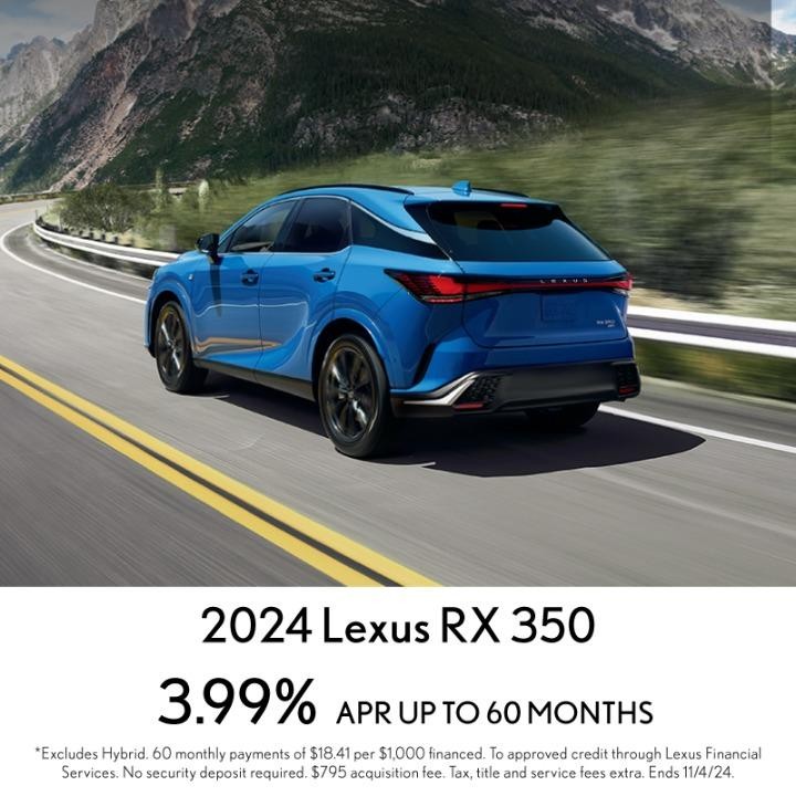 2024 Lexus RX 3.99% APR Up to 60months