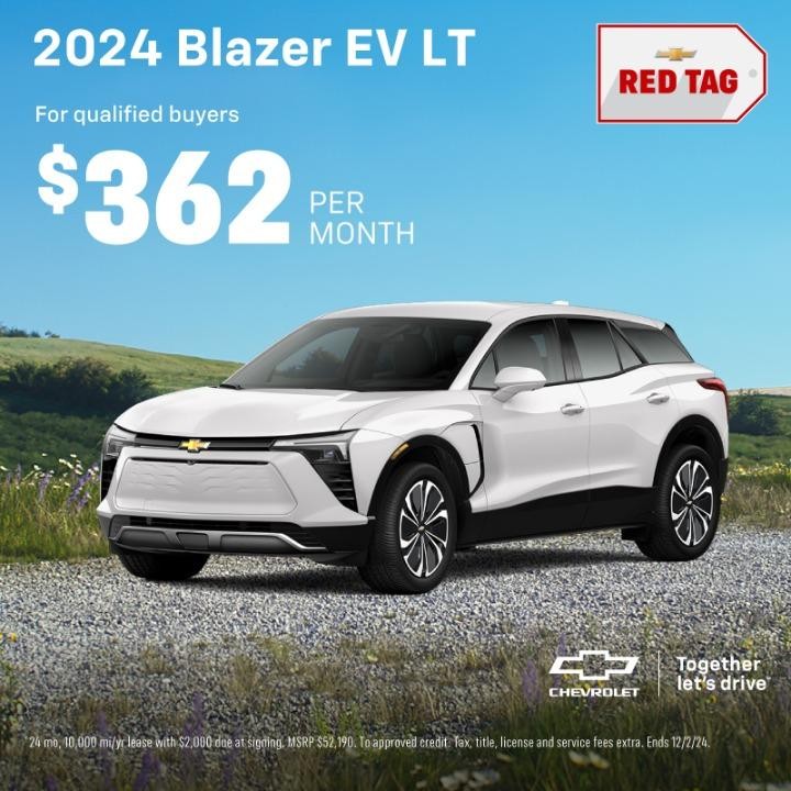 2024 Chevy Blazer EV lease for $362 per month