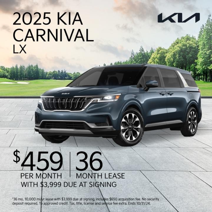 2025 Kia Carnival Lx Lease for $459 per month for 36 months