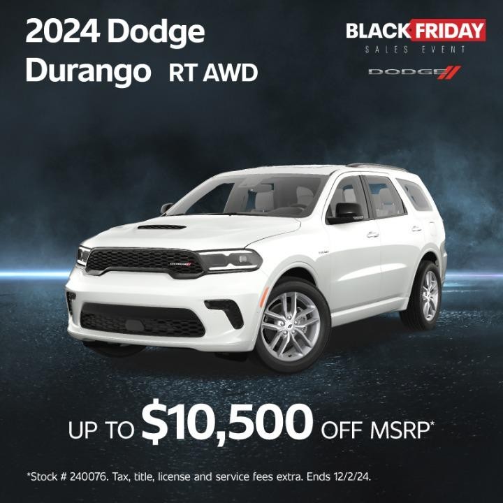 2024 Dodge Durango Up to $10,500 off MSRP