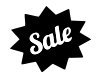 Black Sale inside a starburst icon