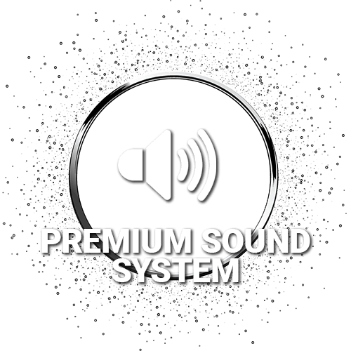 premium sound sparkle chrome icon