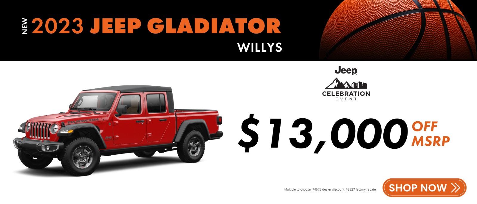 New 2023 Jeep Gladiator Willys