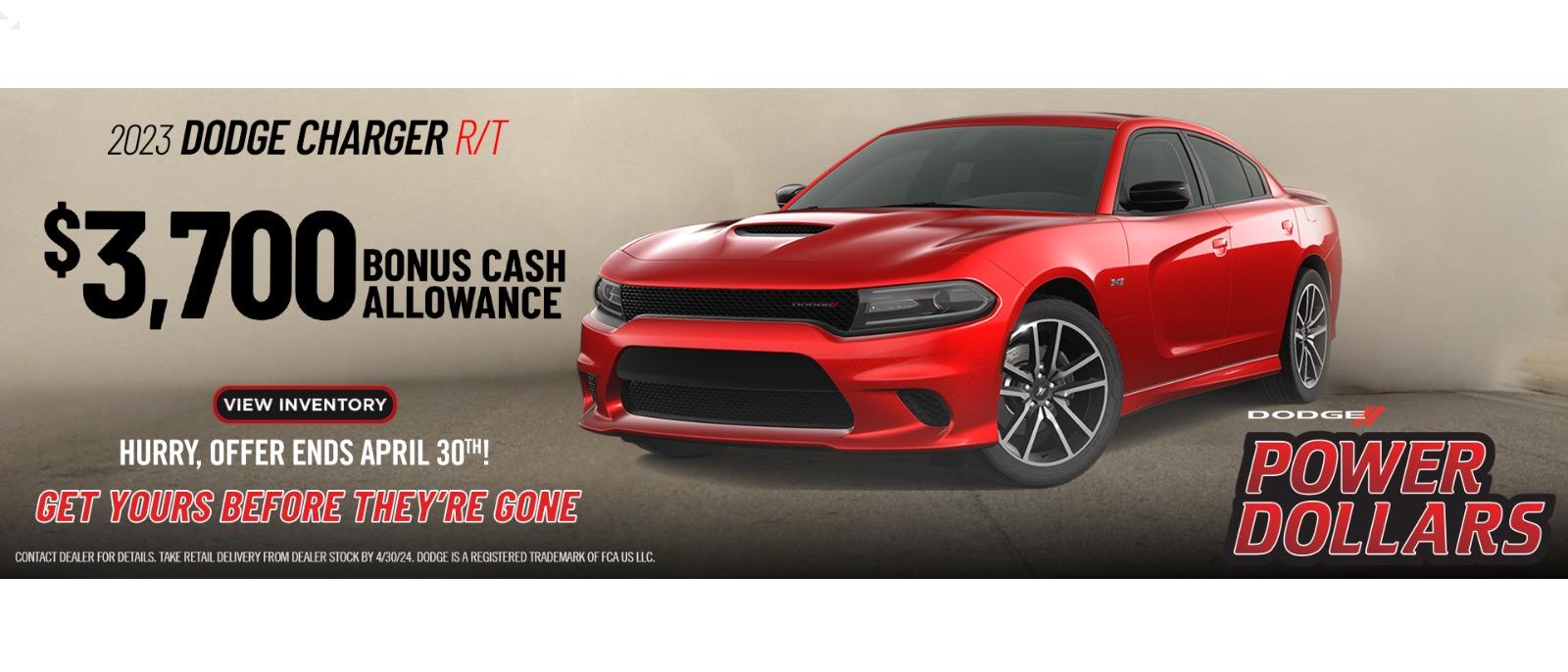 2023 Dodge Challenger R/T
$3,700 bonus cash allowance