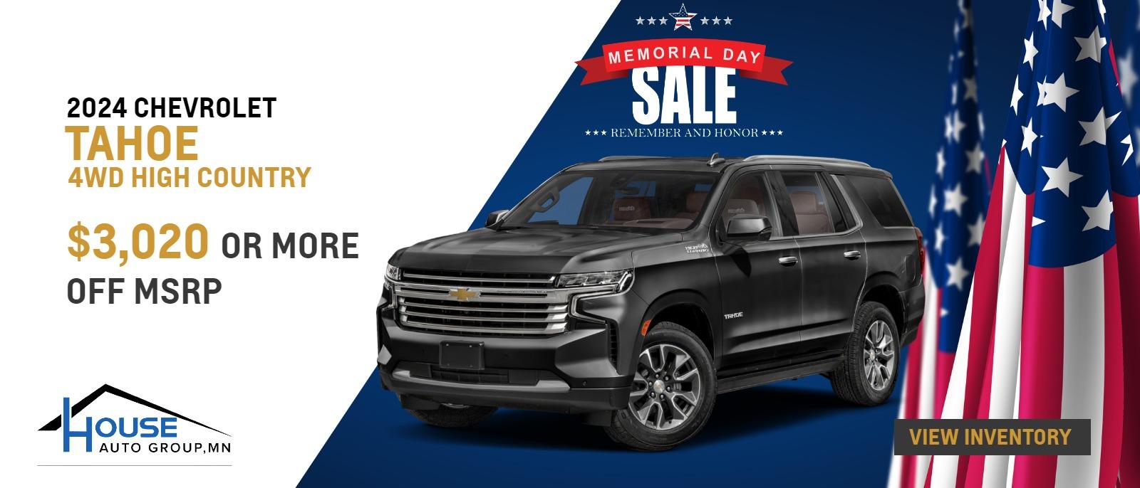 2024 Tahoe 4WD High Country SUVs - $3,020 Or More Off MSRP!
